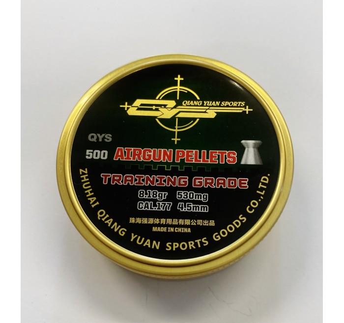 QIANG YUAN SPORTS PIOMBINO DIABOLO TESTA PIATTA Cal. 4,49mm 8,18gr *Conf. 500pz*