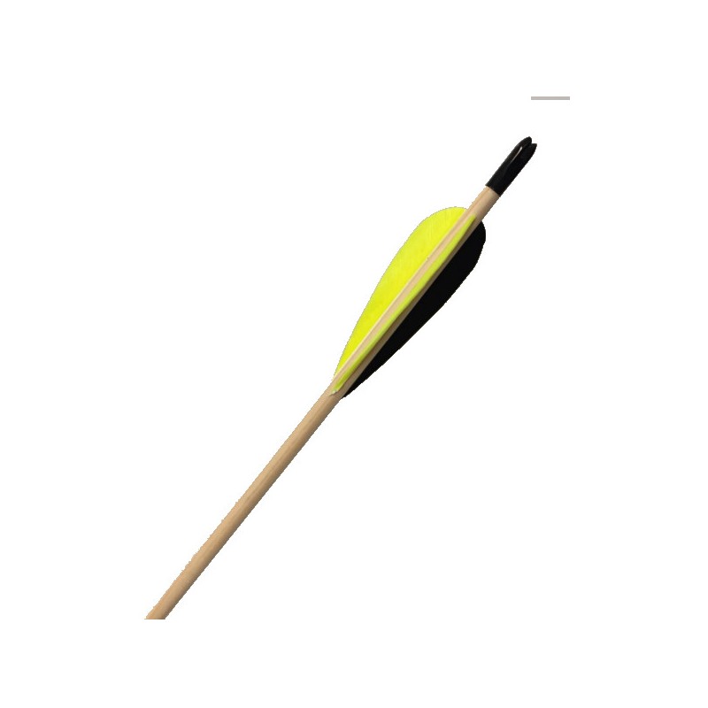 FRECCIA IN LEGNO ALETTE NATURALI (punta esclusa)