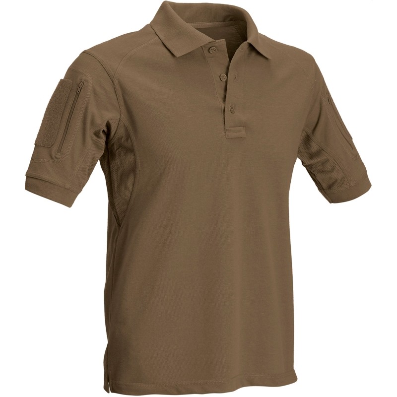 DEFCON5 POLO TACTICAL MANICA CORTA CON TASCHE COYOTE BROWN