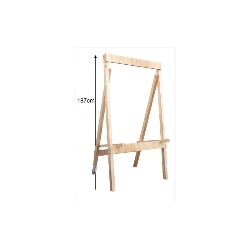 AVALON CAVALLETTO DELUXE IN LEGNO A 4 GAMBE x BATTIFRECCIA