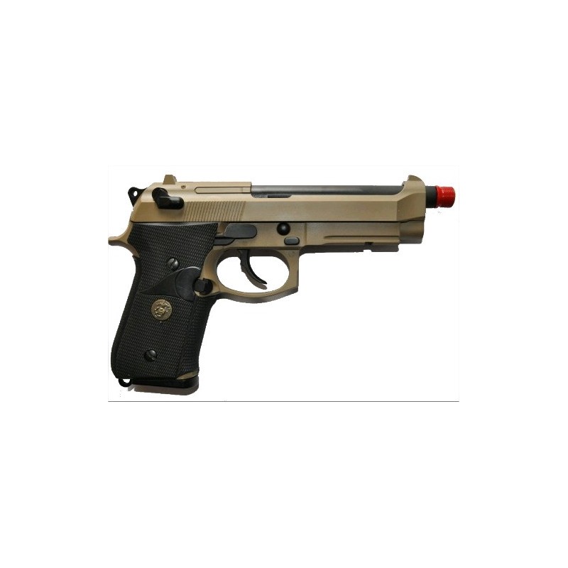 WE PISTOLA SOFTAIR A GAS M9A1 MARINE TAN