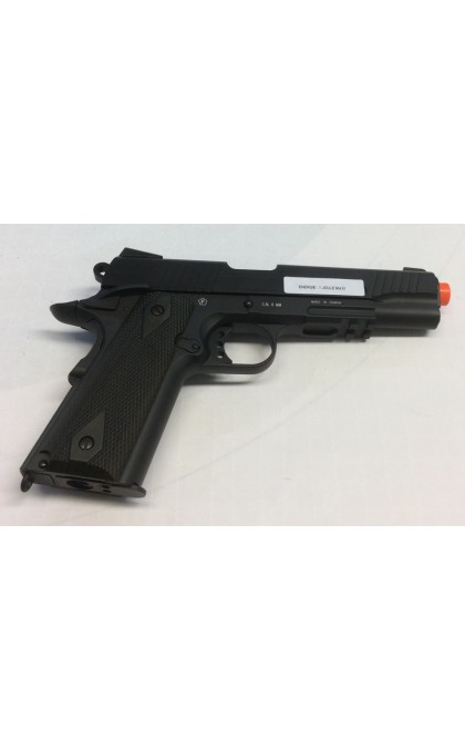 CYBERGUN PISTOLA SOFTAIR CO2 COLT 1911 RAIL GUN NERA SCARRELLANTE