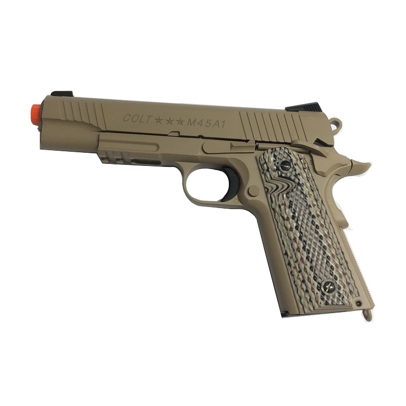 CYBERGUN PISTOLA SOFTAIR CO2 COLT M45A1 SCARRELLANTE TAN