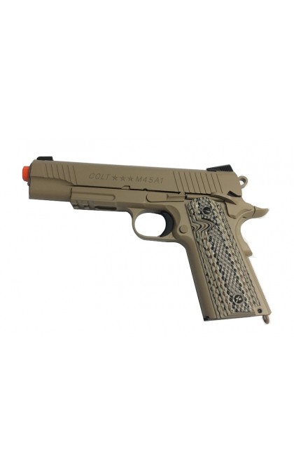CYBERGUN PISTOLA SOFTAIR CO2 COLT M45A1 SCARRELLANTE TAN