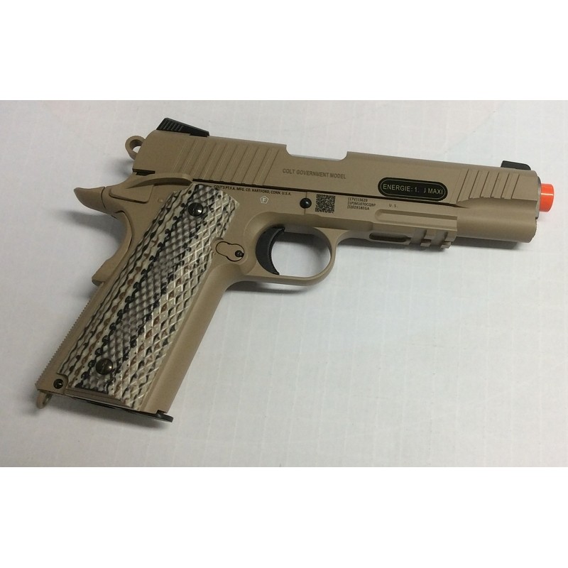 CYBERGUN PISTOLA SOFTAIR CO2 COLT M45A1 SCARRELLANTE TAN