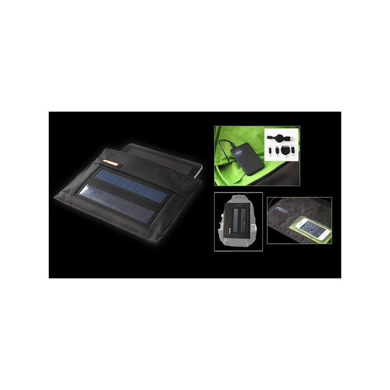 E-MISSION BUSTA SOLAR 2W CON BATTERIA 2200 mAH