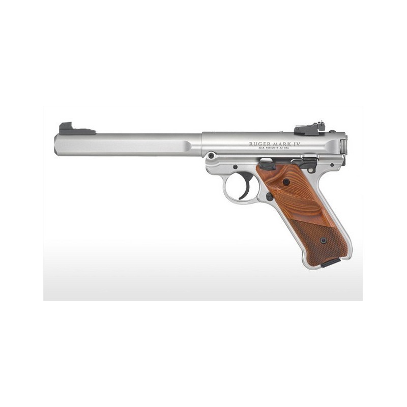 RUGER PISTOLA MKIV COMPETITION 6.7/8" INOX CAL .22LR