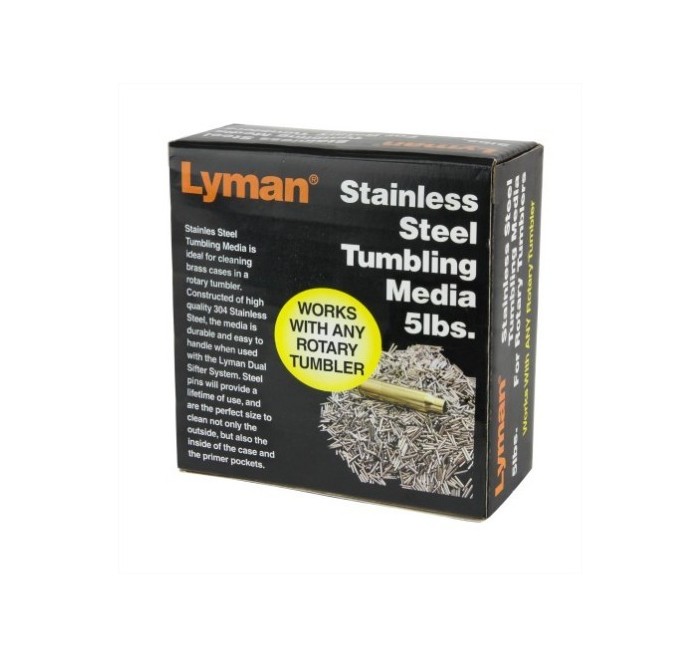 LYMAN GRANIGLIA IN ACCIAIO/AGHI PER TUMBLER CYCLONE ROTARY 5LB 