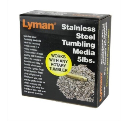 LYMAN GRANIGLIA IN ACCIAIO/AGHI PER TUMBLER CYCLONE ROTARY 5LB 