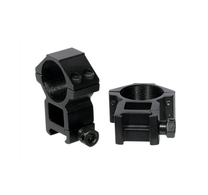 UTG ANELLI OTTICA ACCUSHOT 30mm ALTI ATTACCO WEAVER RGWM-30H4