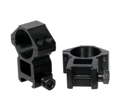 UTG ANELLI OTTICA ACCUSHOT 30mm ALTI ATTACCO WEAVER RGWM-30H4