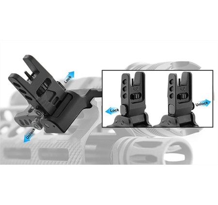 UTG MIRINO ANTERIORE FLIP UP INCLINATO 45-¦ PER AR15 PICATINNY