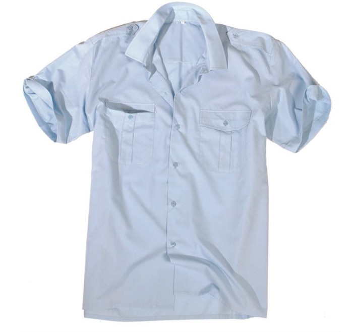 MILTEC CAMICIA SERVICE SHIRT MANICHE CORTE AZZURRA