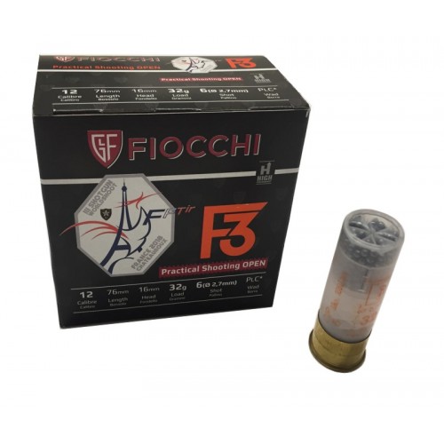 FIOCCHI CARTUCCE F3 PRACTICAL SHOOTING OPEN CAL. 12 32g *Conf. da 25pz*