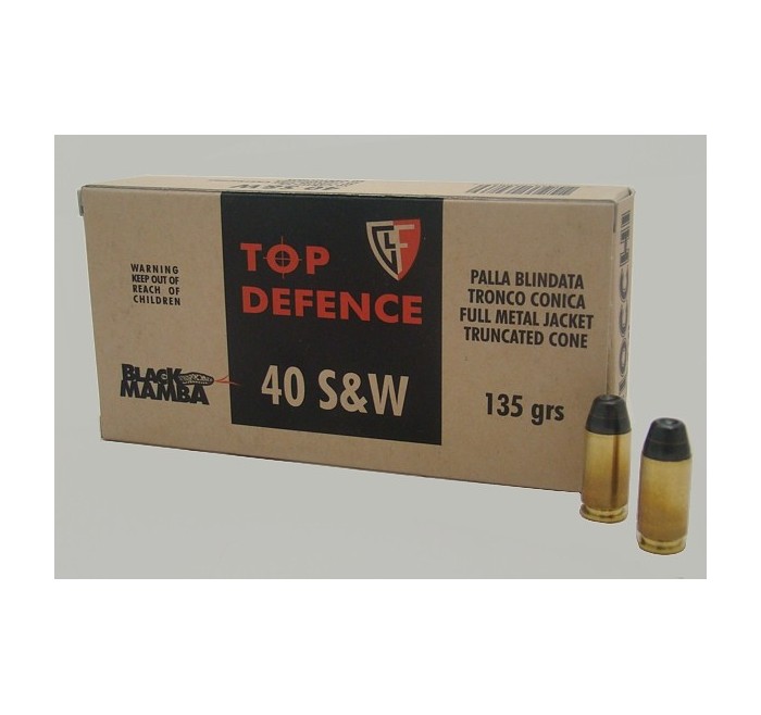 FIOCCHI CARTUCCE CAL. 40 S&W FMJTC BLACK MAMBA 135grs *Conf. da 50pz* 