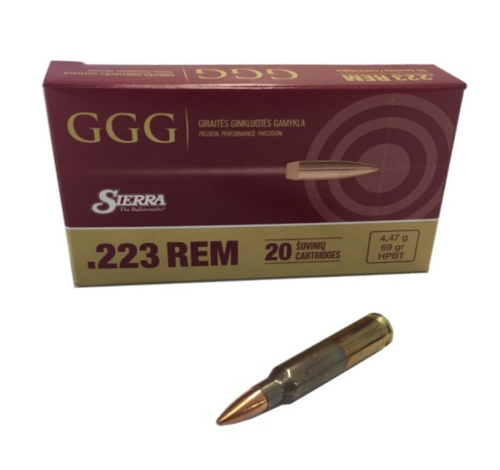 GGG CARTUCCE CAL. 223REM 69grs MATCHKING HPBT *Conf. da 20pz* 