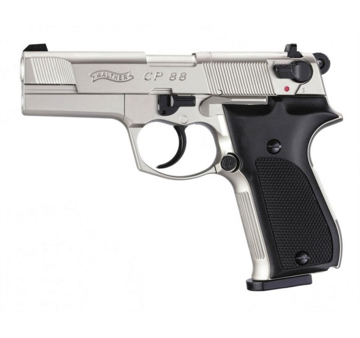 UMAREX WALTHER PISTOLA CP 88 4 NICHELATA CO2 -7,5J CAL. 4.5 C.N. 59 