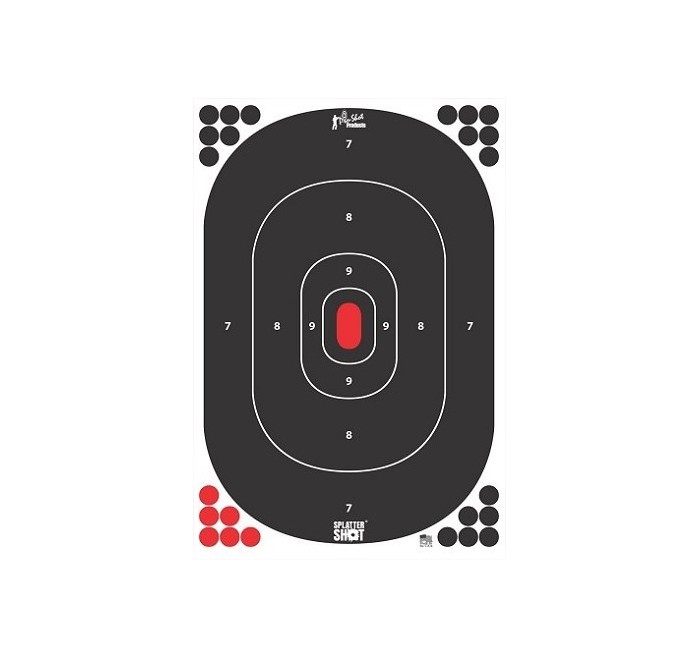 PROSHOT CENTRO BERSAGLIO SILHOUETTE SPLATTER ADESIVO 12 x 18 *Conf. 5 pezzi*