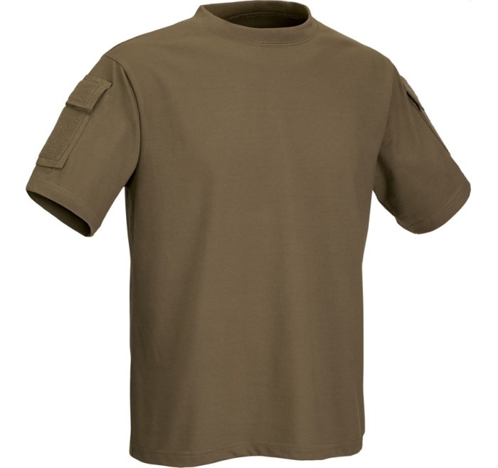 DEFCON5 T-SHIRT TACTICAL MANICA CORTA CON TASCHE COYOTE BROWN