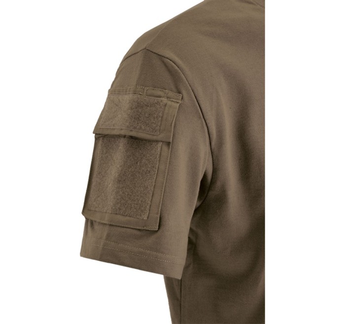 DEFCON5 T-SHIRT TACTICAL MANICA CORTA CON TASCHE COYOTE BROWN