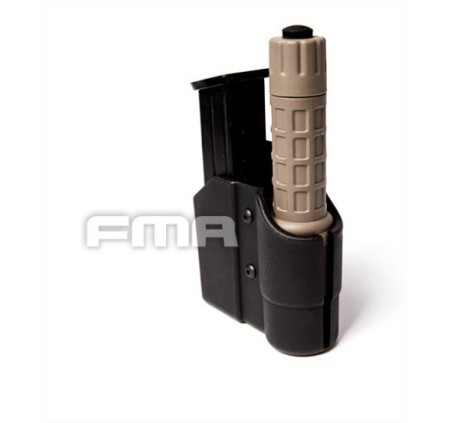 FMA PORTA CARICATORE x PISTOLA TECNOPOLIMERO CON ALLOGGIO TORCIA x CINTURA