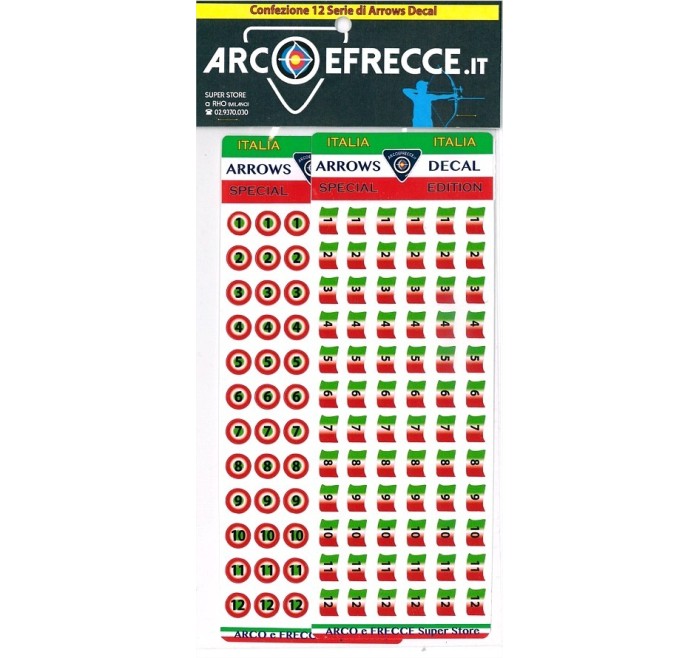 BEST ARCHERY ARROW DECALS ADESIVI