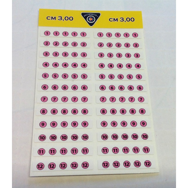 FASCETTE BEST ARCHERY NUMERAZIONE FRECCE                                                                                        