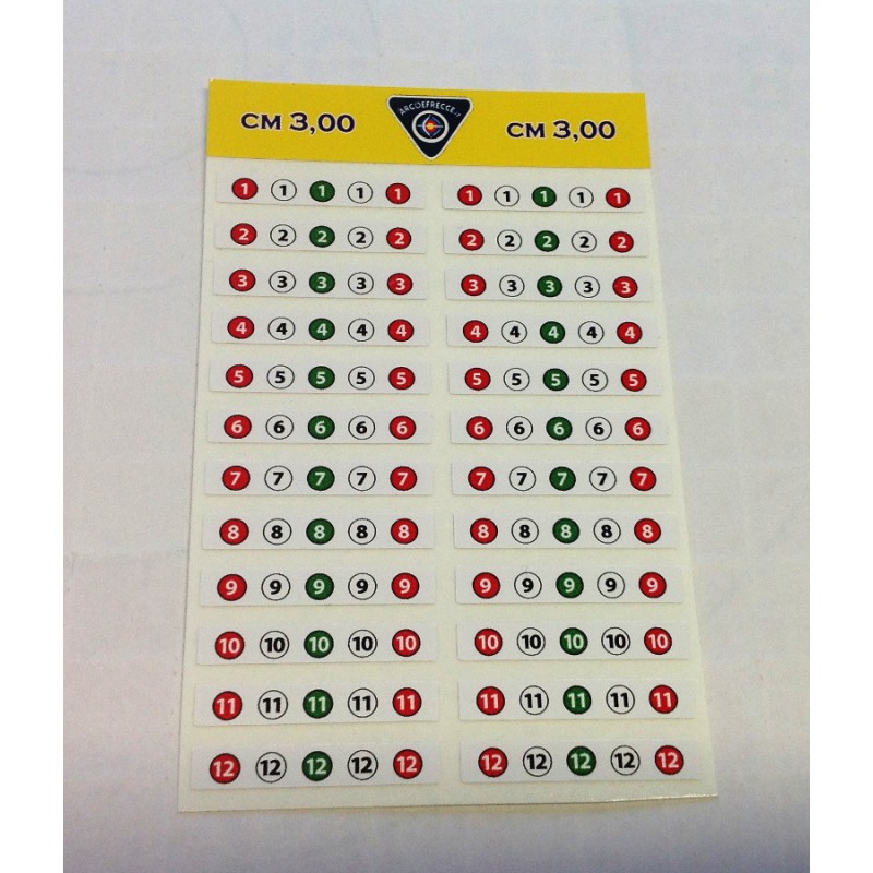 FASCETTE BEST ARCHERY NUMERAZIONE FRECCE                                                                                        