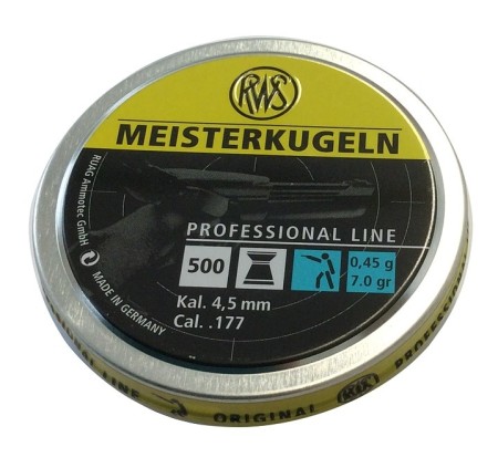 RWS PIOMBINO DIABOLO MEISTERKUGELN 4.5mm 0.45g BLU *Conf. da 500pz* 