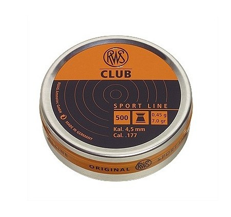 RWS PIOMBINO DIABOLO CLUB 4,5mm 0,45g *Conf. da 500pz* 