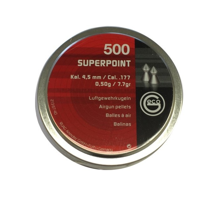 RWS PIOMBINO DIABOLO GECO 4.5mm SUPERPOINT 0.50g *Conf. da 500pz* 