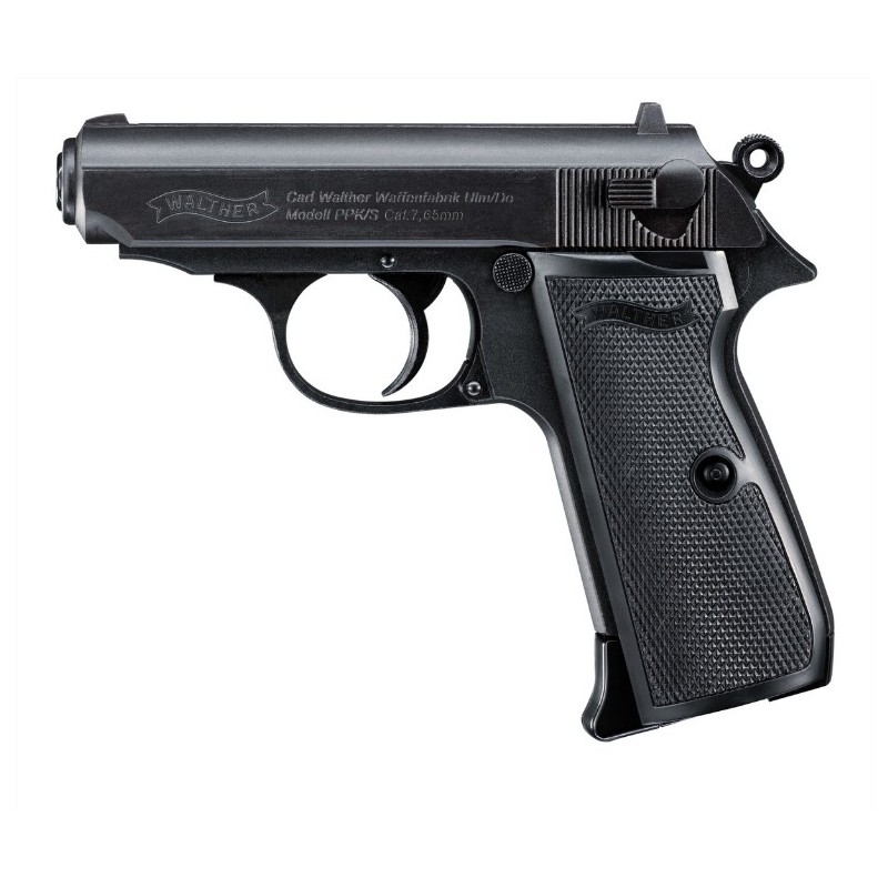 UMAREX WALTHER PISTOLA PPK/S NERA CO2 -7,5J CAL. 4,5 C.N. 86 e C.N. 275 