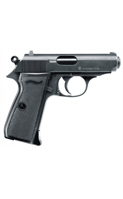 UMAREX WALTHER PISTOLA PPK/S NERA CO2 -7,5J CAL. 4,5 C.N. 86 e C.N. 275 