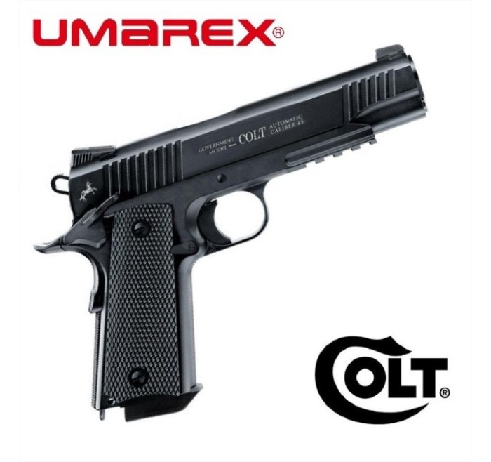 UMAREX COLT PISTOLA 1911 CQBP M45 NERA CO2 -7,5J CAL 4,5 C.N. 637/229 