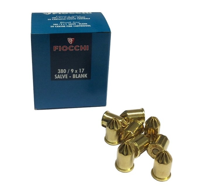 FIOCCHI MAXXTECH CARTUCCE 380-9x17 A SALVE PER ARMI BLANK 1.4S *Conf. da 50pz*