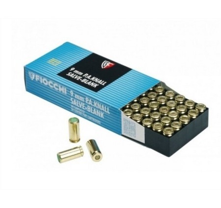 FIOCCHI MAXXTECH CARTUCCE 9mm A SALVE PER ARMI BLANK 1.4S *Conf. da 50pz*