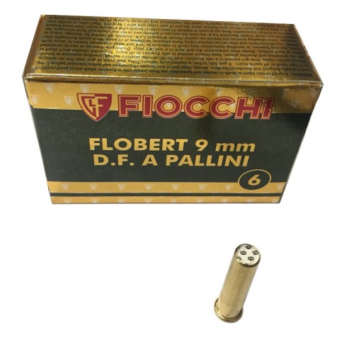 FIOCCHI CARTUCCE FLOBERT 9mm D.F. A PALLINI n-¦ 6 *Conf. da 50pz*