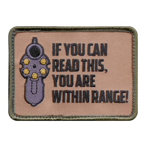 USA PATCH "IF YOU CAN READ THIS, ..." CON VELCRO