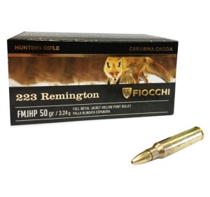 FIOCCHI CARTUCCE CAL. 223 REM FMJHP 50grs *Conf. da 50pz*