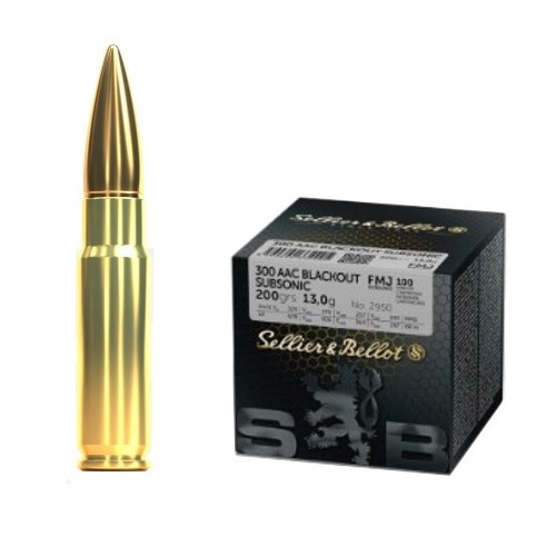 SELLIER & BELLOT CARTUCCE CAL. 300AAC FMJ 200grs SUBSONIC *Conf. da 100pz*