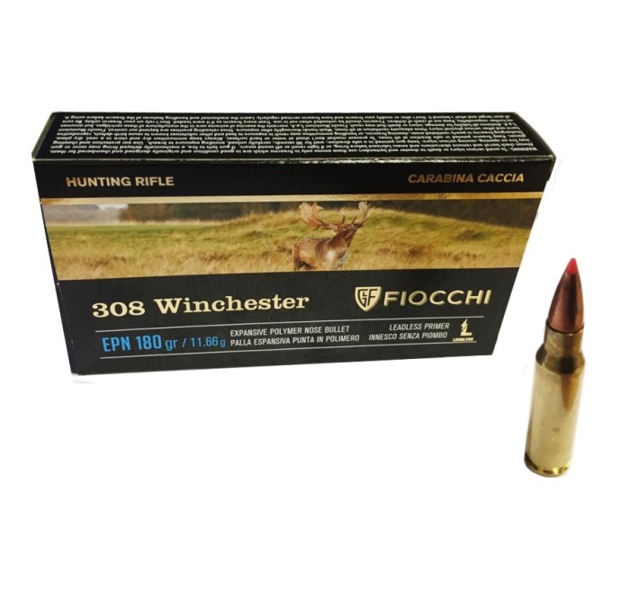 FIOCCHI CARTUCCE CAL. 308 WIN EPN 180grs *Conf. da 20pz*