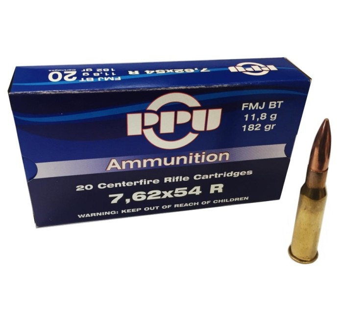 PPU PARTIZAN CARTUCCE CAL. 7,62x54R FMJ BT 182grs *Conf. da 20pz*