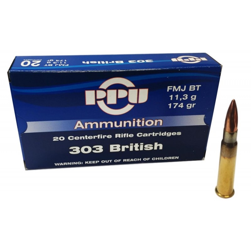PPU PARTIZAN CARTUCCE CAL. 303 BRITISH FMJ BT 174grs *Conf. da 20pz*