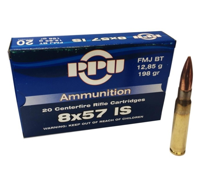 PPU PARTIZAN CARTUCCE CAL. 8x57JS FMJ BT 198grs *Conf. da 20pz*