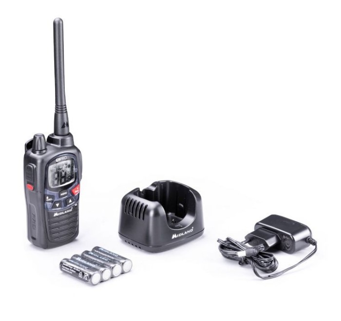 MIDLAND RADIO G9 PRO CON CARICATORE DA TAVOLO e 4 BATTERIE