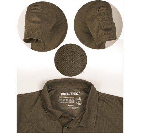 MILTEC MAGLIA POLO TACTICAL QUICK DRY NERA