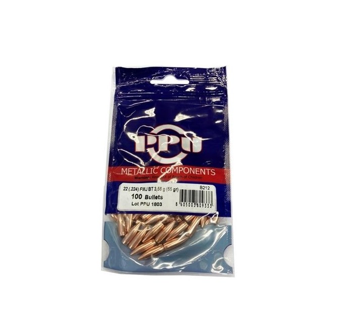 PPU PARTIZAN PALLE CAL. 22 FMJ BT .224 55grs *Conf. da 100pz*