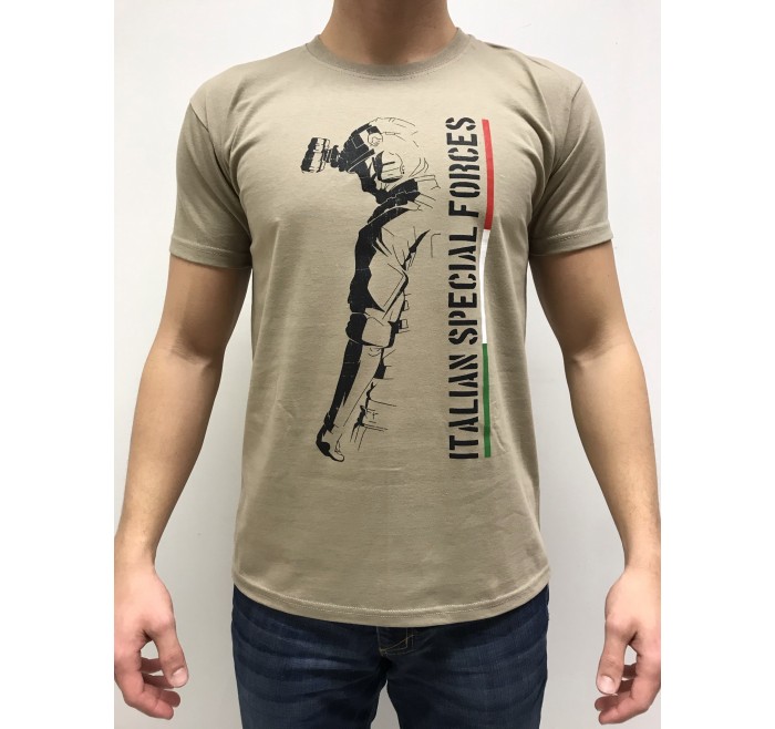 DEATH HOUSE T-SHIRT ITALIAN SPECIAL FORCE TAN