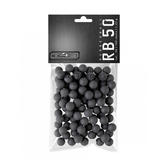 UMAREX PALLINI GOMMA T4E HDR .50"RB PRAC NERI 1.23g *Conf. da 100pz*