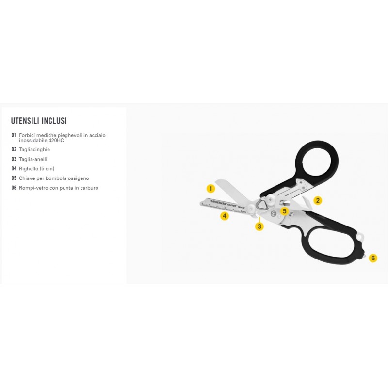 Leatherman Raptor: Pinza Multifunzione Medica, l'Indispensabile alleato nelle Emergenze
